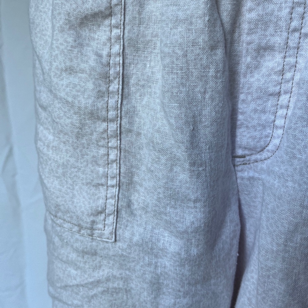 Athleta Cabo Linen Jogger Pants | micro cheetah pattern | Size 14 - Picture 8 of 15